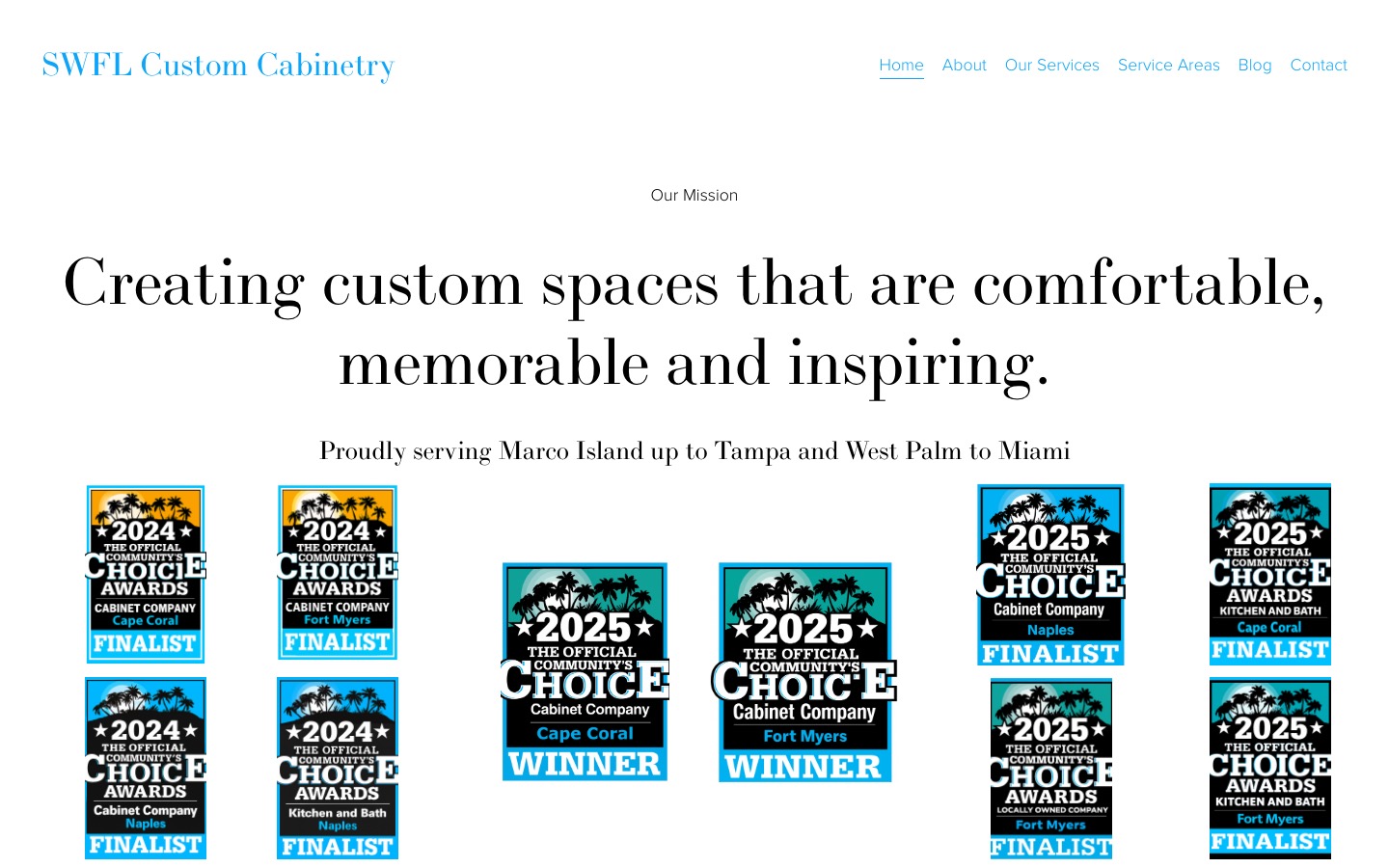 The current homepage